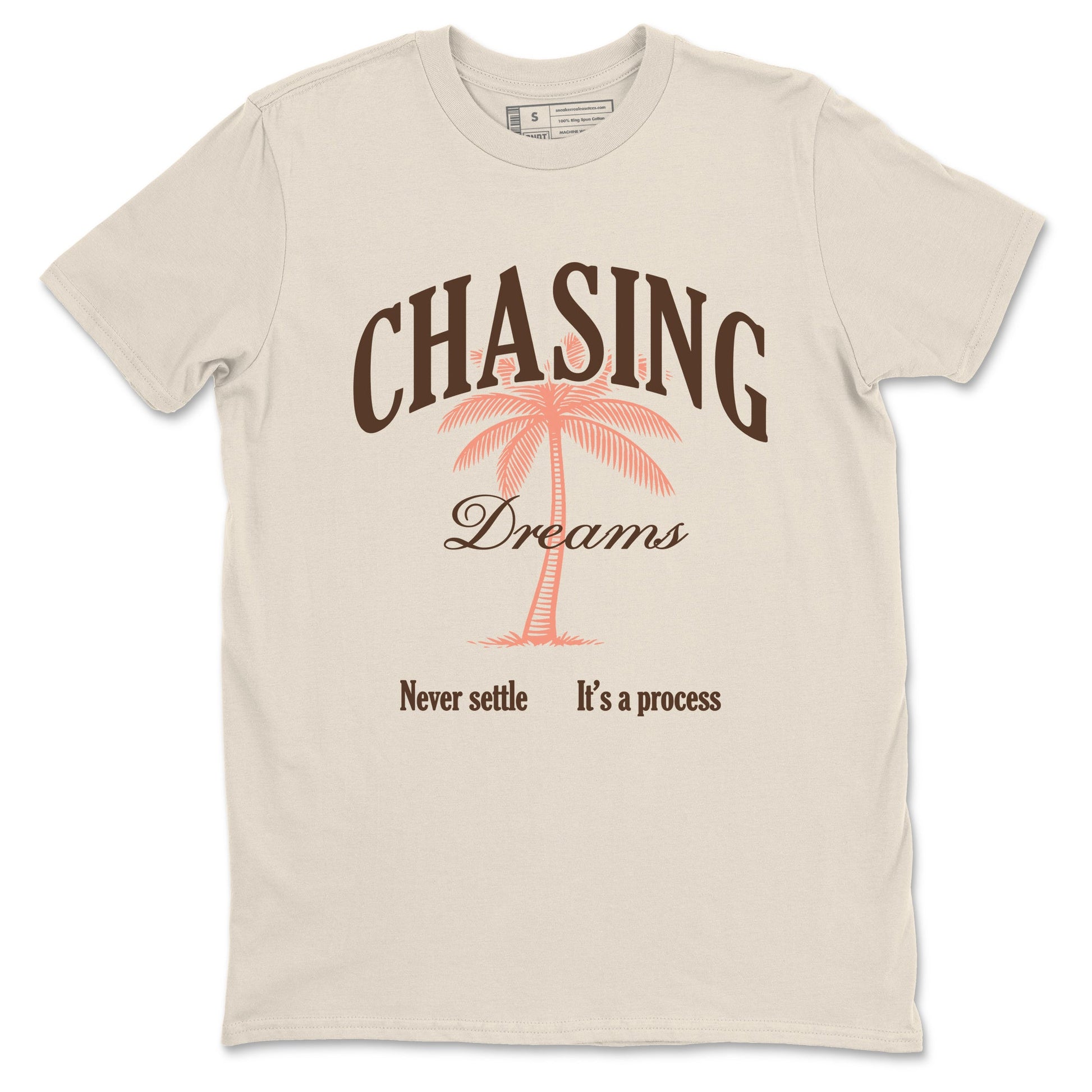 Sneaker match tees – Sneaker Tees To Match Air Jordan 1 Baroque Brown Shoes – Chasing Dreams Tee Natural 2