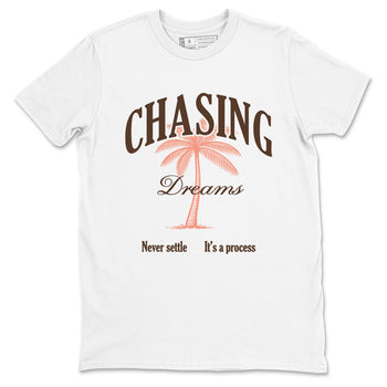 Sneaker match tees – Sneaker Tees To Match Air Jordan 1 Baroque Brown Shoes – Chasing Dreams Tee White 2