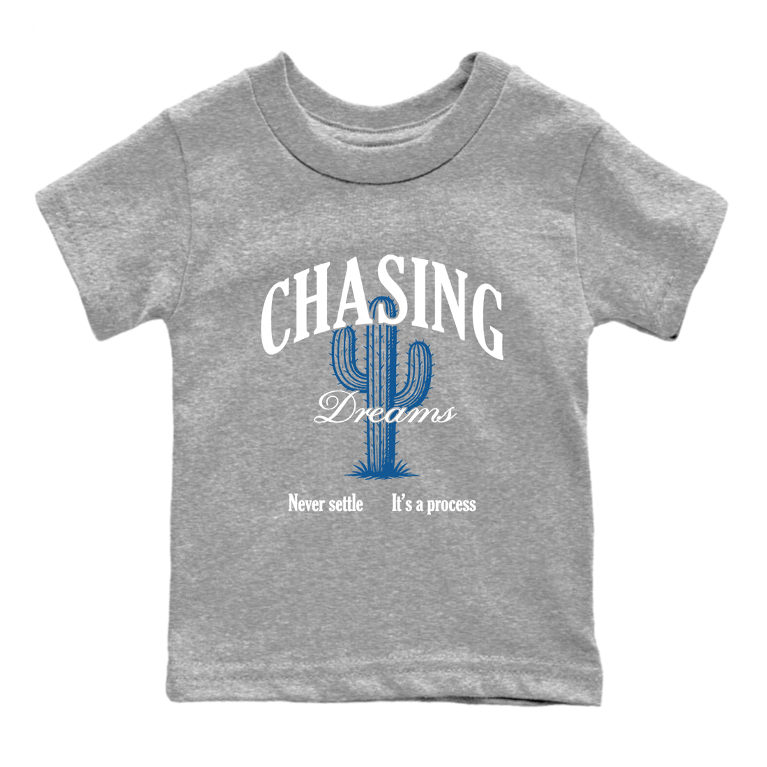 Sneaker Threads – Sneaker Threads To Match Air Jordan 1 Travis Scott Fragment Shoes – Chasing Dreams Kids T-Shirt Heather Grey 2