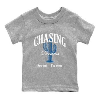 Sneaker Threads – Sneaker Threads To Match Air Jordan 1 Travis Scott Fragment Shoes – Chasing Dreams Kids T-Shirt Heather Grey 2