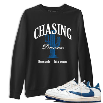 Sneaker Threads – Sneaker Threads To Match Air Jordan 1 Travis Scott Fragment Shoes – Chasing Dreams Tee Black 1