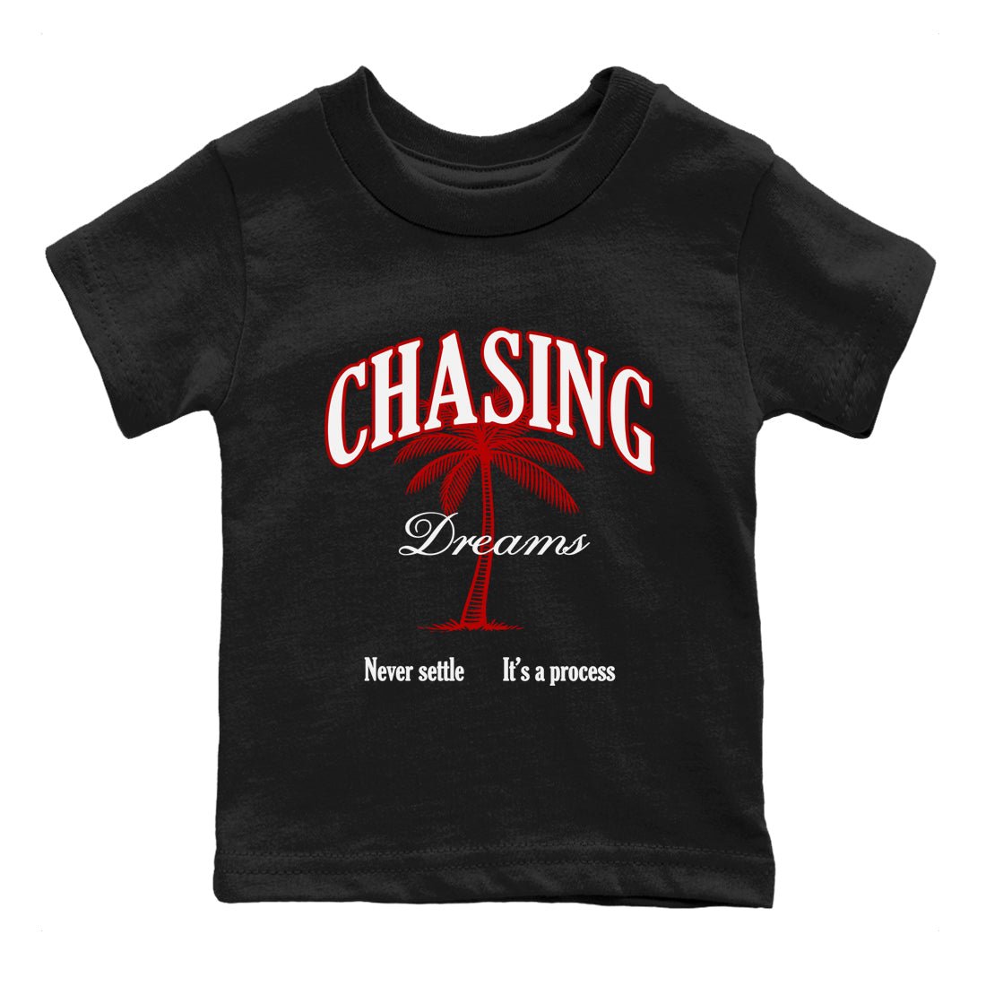 Air Jordan 11 Low Bred sneaker match tee Chasing Dreams sneaker match tees Air Jordan 11 Bred best t-shirts to match jordans SNRT Sneaker Tees Youth Baby Black 2 tee