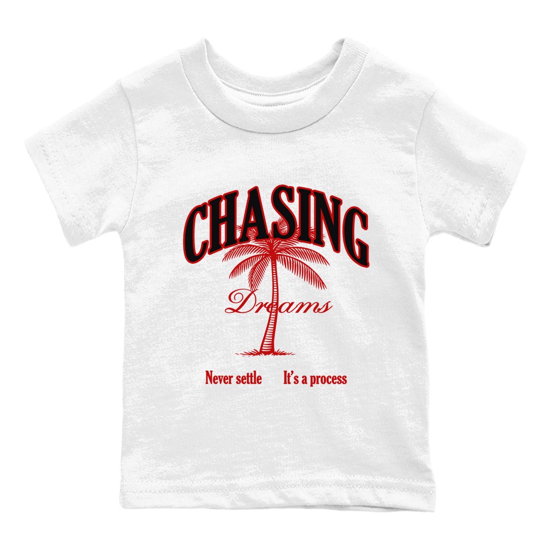 Air Jordan 11 Low Bred sneaker match tee Chasing Dreams sneaker match tees Air Jordan 11 Bred best t-shirts to match jordans SNRT Sneaker Tees Youth Baby White 2 tee