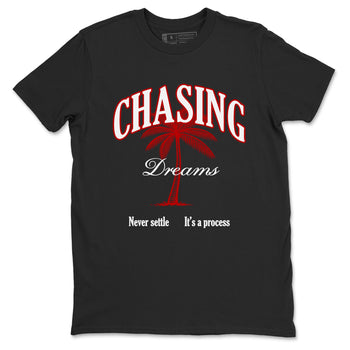 Air Jordan 11 Low Bred sneaker match tee Chasing Dreams sneaker match tees Air Jordan 11 Bred best t-shirts to match jordans SNRT Sneaker Tees unisex cotton Black 2 shirts