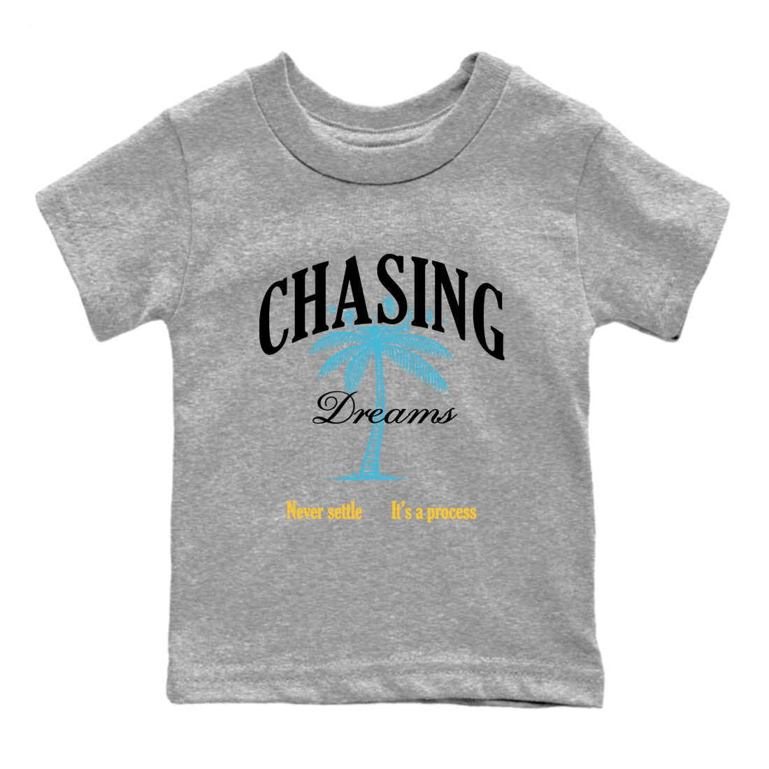 Sneaker match tees – Sneaker Tees To Match Air Jordan 11 Gamma Shoes – Chasing Dreams Kids T-Shirt Heather Grey 2