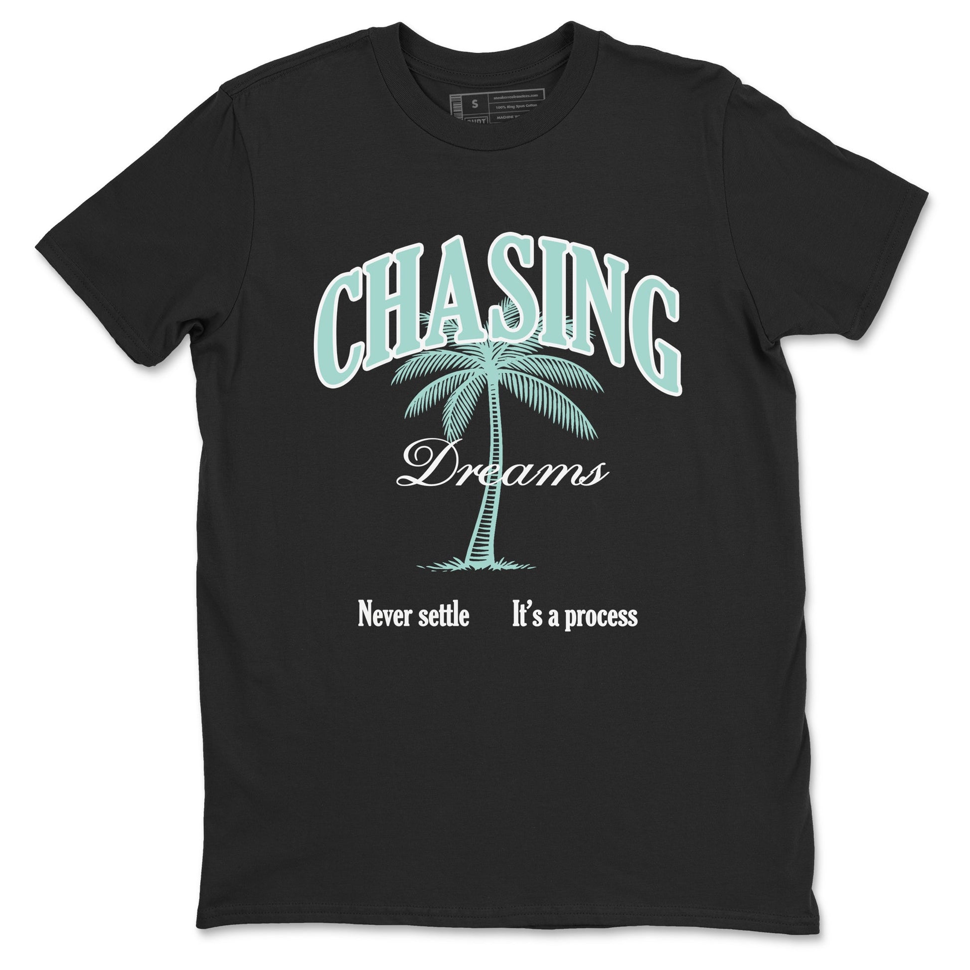 Chasing Dreams sneaker match t-shirt styled to complete your fit with the Air Jordan 11 Igloo sneakers, shown in Black 2.
