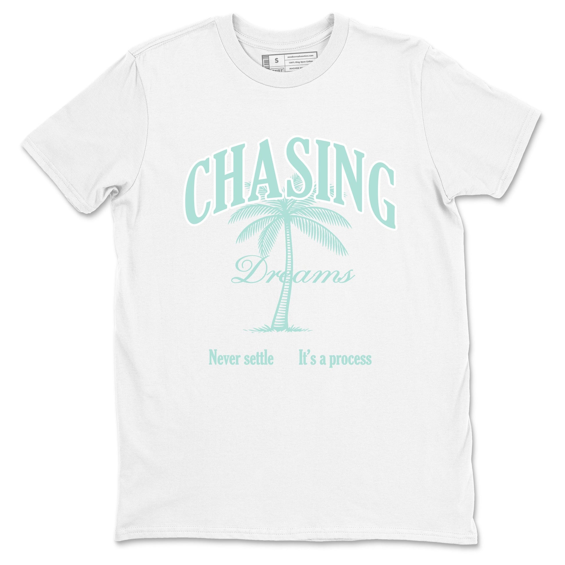 Chasing Dreams sneaker match t-shirt styled to complete your fit with the Air Jordan 11 Igloo sneakers, shown in White 2.