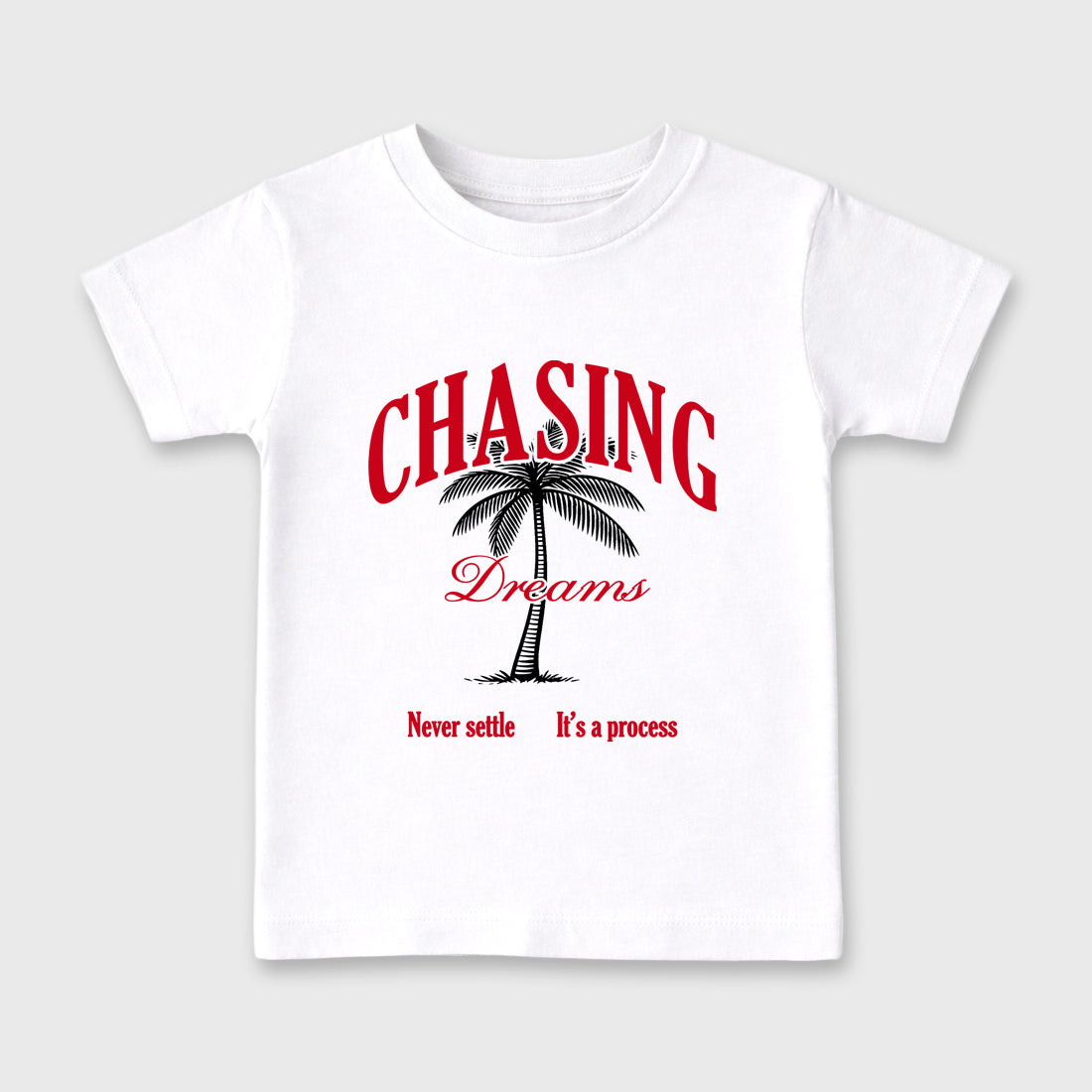 Sneaker match tees – Sneaker Tees To Match Air Jordan 13 University Red Shoes – Chasing Dreams Kids T-Shirt White 2