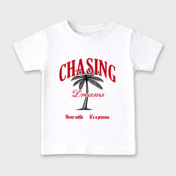 Sneaker match tees – Sneaker Tees To Match Air Jordan 13 University Red Shoes – Chasing Dreams Kids T-Shirt White 2
