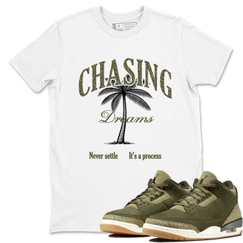 Sneaker Threads – Sneaker Threads To Match Air Jordan 3 Family Affair Shoes – Chasing Dreams Tee White 1
