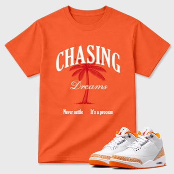 Sneaker match tees – Sneaker Tees To Match Air Jordan 3 Orange Citrus Shoes – Chasing Dreams Tee Orange 1