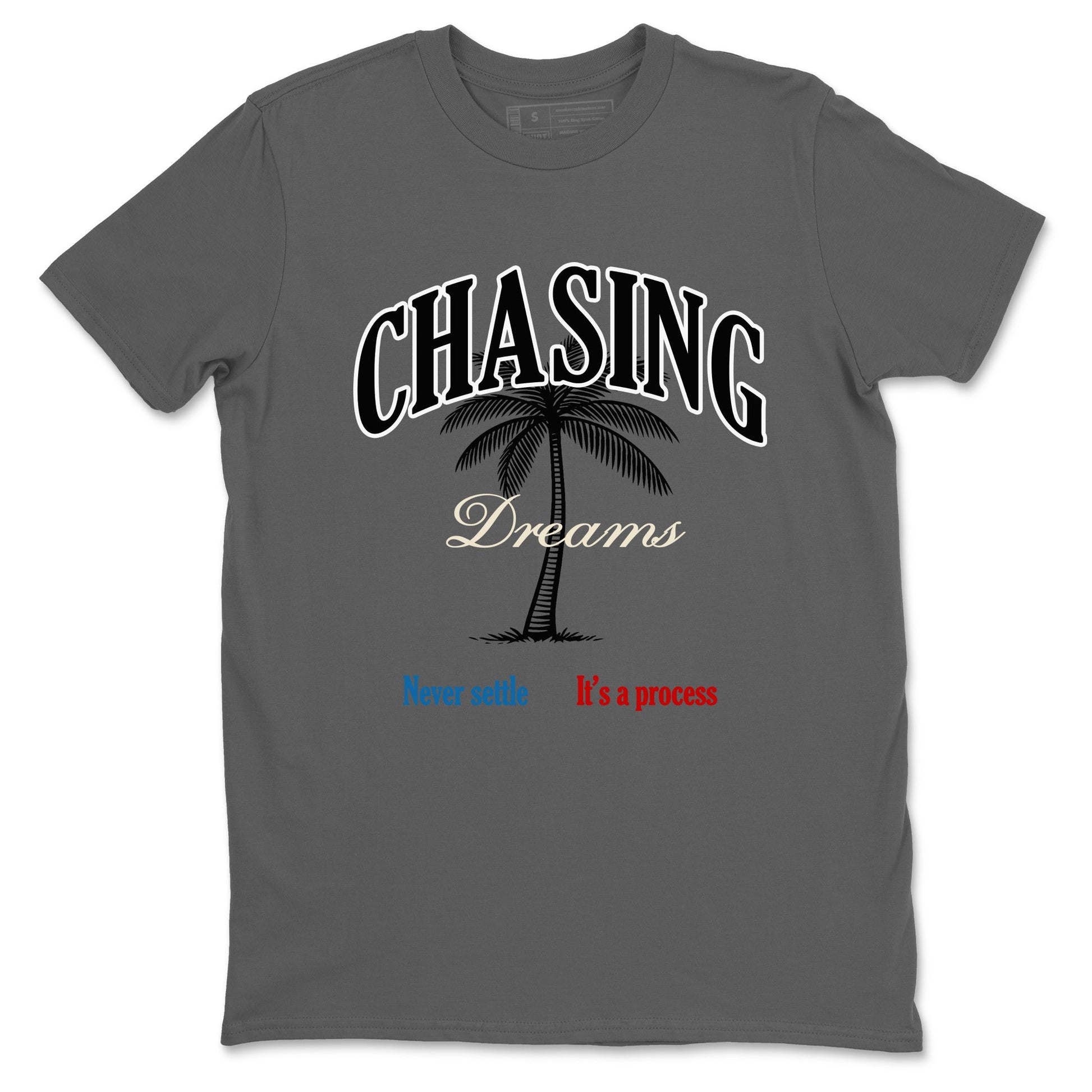 Chasing Dreams sneaker match t-shirt styled to complete your fit with the Air Jordan 3 Rare Air sneakers, shown in Cool Grey 2.