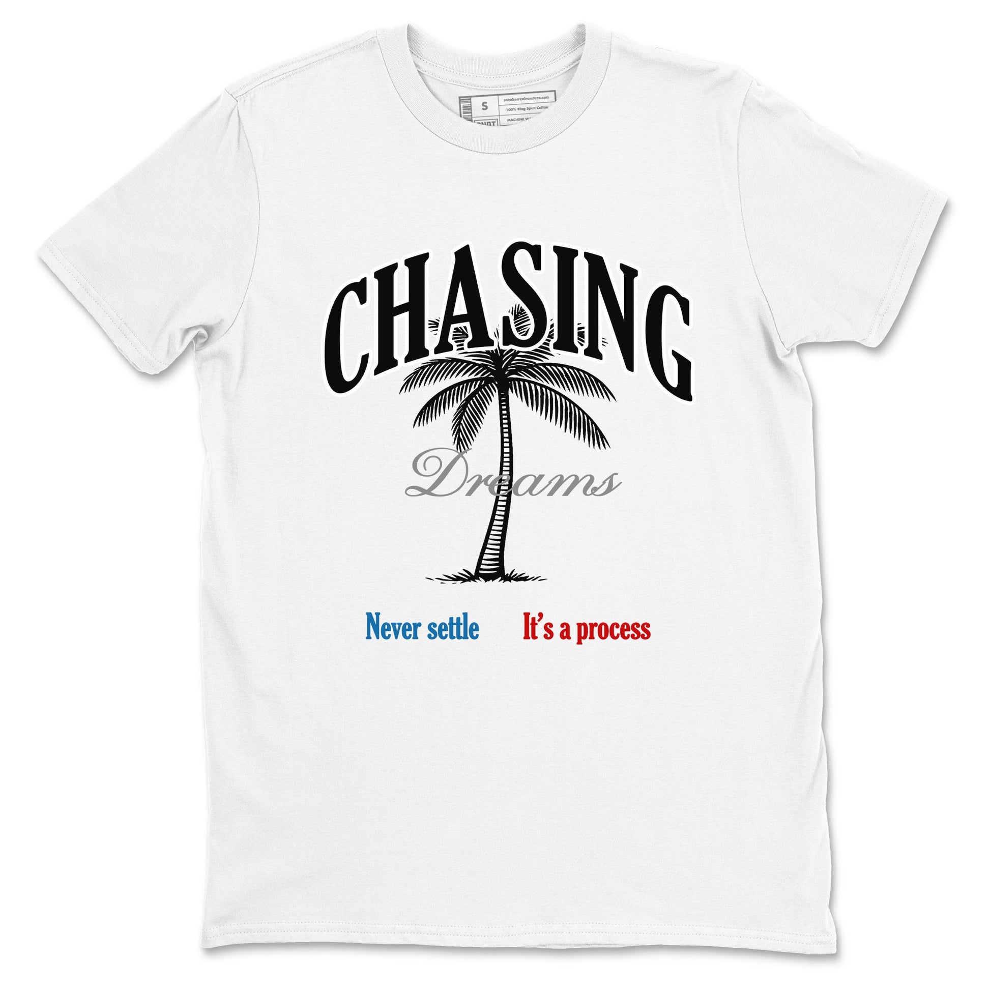 Chasing Dreams sneaker match t-shirt styled to complete your fit with the Air Jordan 3 Rare Air sneakers, shown in White 2.