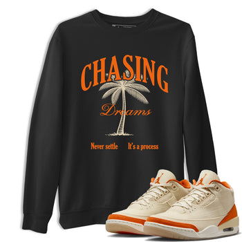 Chasing Dreams sneaker match t-shirt styled to complete your fit with the Air Jordan 3 Starfish sneakers, shown in Black 1.