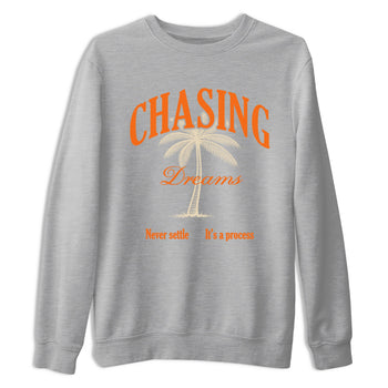 Chasing Dreams sneaker match t-shirt styled to complete your fit with the Air Jordan 3 Starfish sneakers, shown in Heather Grey 2.