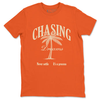 Chasing Dreams sneaker match t-shirt styled to complete your fit with the Air Jordan 3 Starfish sneakers, shown in Orange 2.