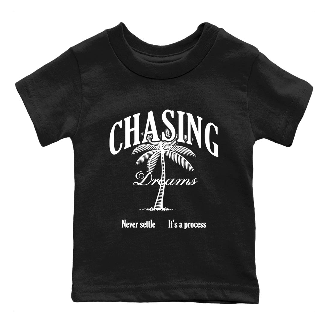 Best Sneakerfit graphic tee – Sneaker Tees To Match Air Jordan 4 Retro Black Cat Sneakers – Chasing Dreams Kids T-Shirt Black 2