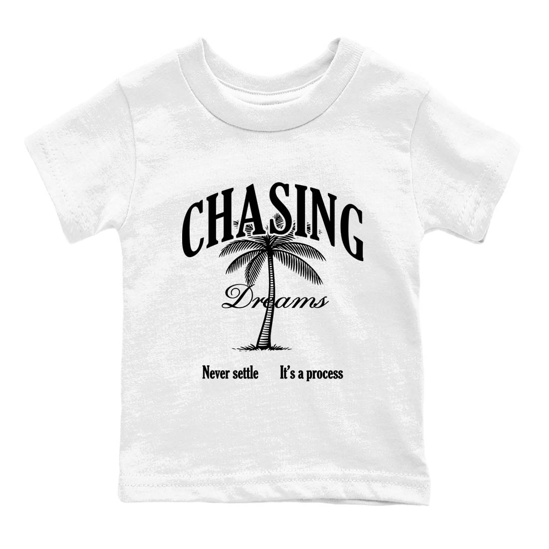 Best Sneakerfit graphic tee – Sneaker Tees To Match Air Jordan 4 Retro Black Cat Sneakers – Chasing Dreams Kids T-Shirt White 2