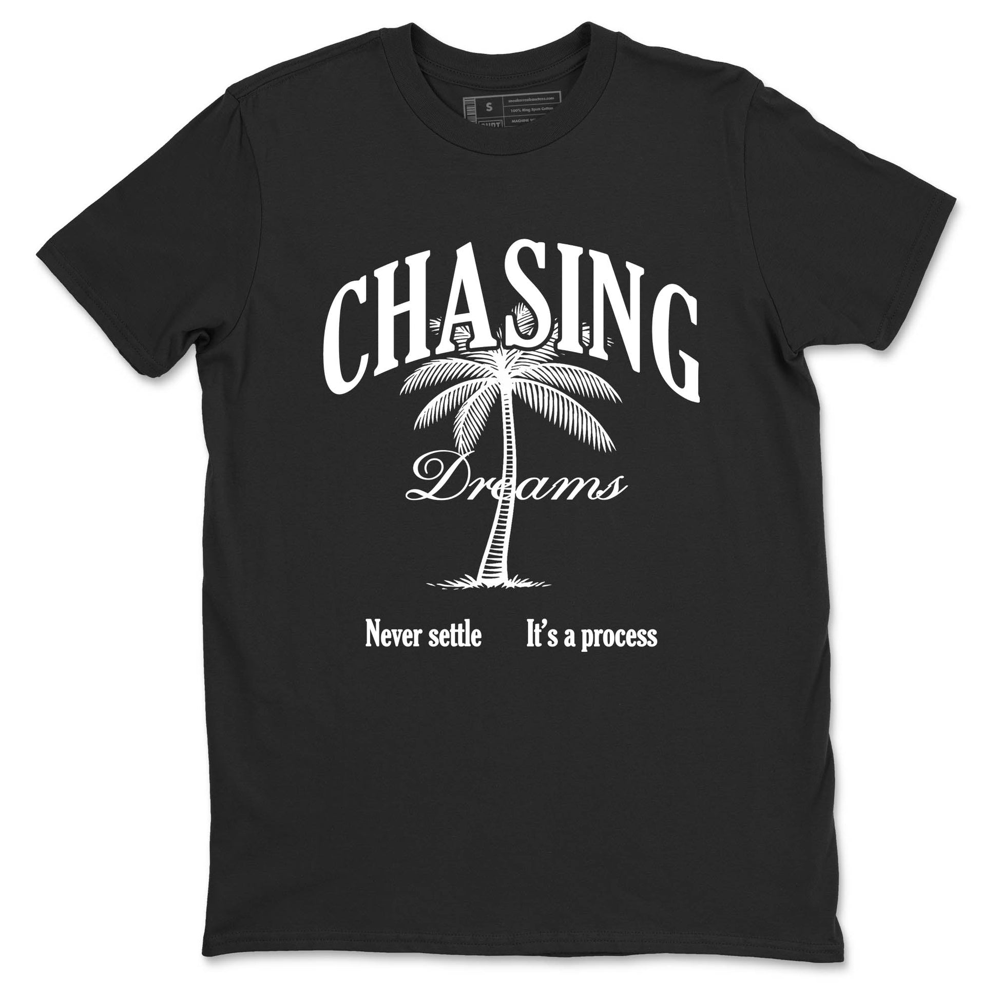 Best Sneakerfit graphic tee – Sneaker Tees To Match Air Jordan 4 Retro Black Cat Sneakers – Chasing Dreams Tee Black 2