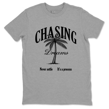 Best Sneakerfit graphic tee – Sneaker Tees To Match Air Jordan 4 Retro Black Cat Sneakers – Chasing Dreams Tee Heather Grey 2
