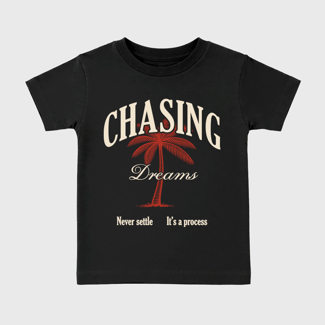 Sneaker match tees – Sneaker Tees To Match Air Jordan 4 Brick After Brick Shoes – Chasing Dreams Kids T-Shirt Black 2