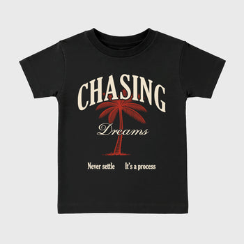 Sneaker match tees – Sneaker Tees To Match Air Jordan 4 Brick After Brick Shoes – Chasing Dreams Kids T-Shirt Black 2