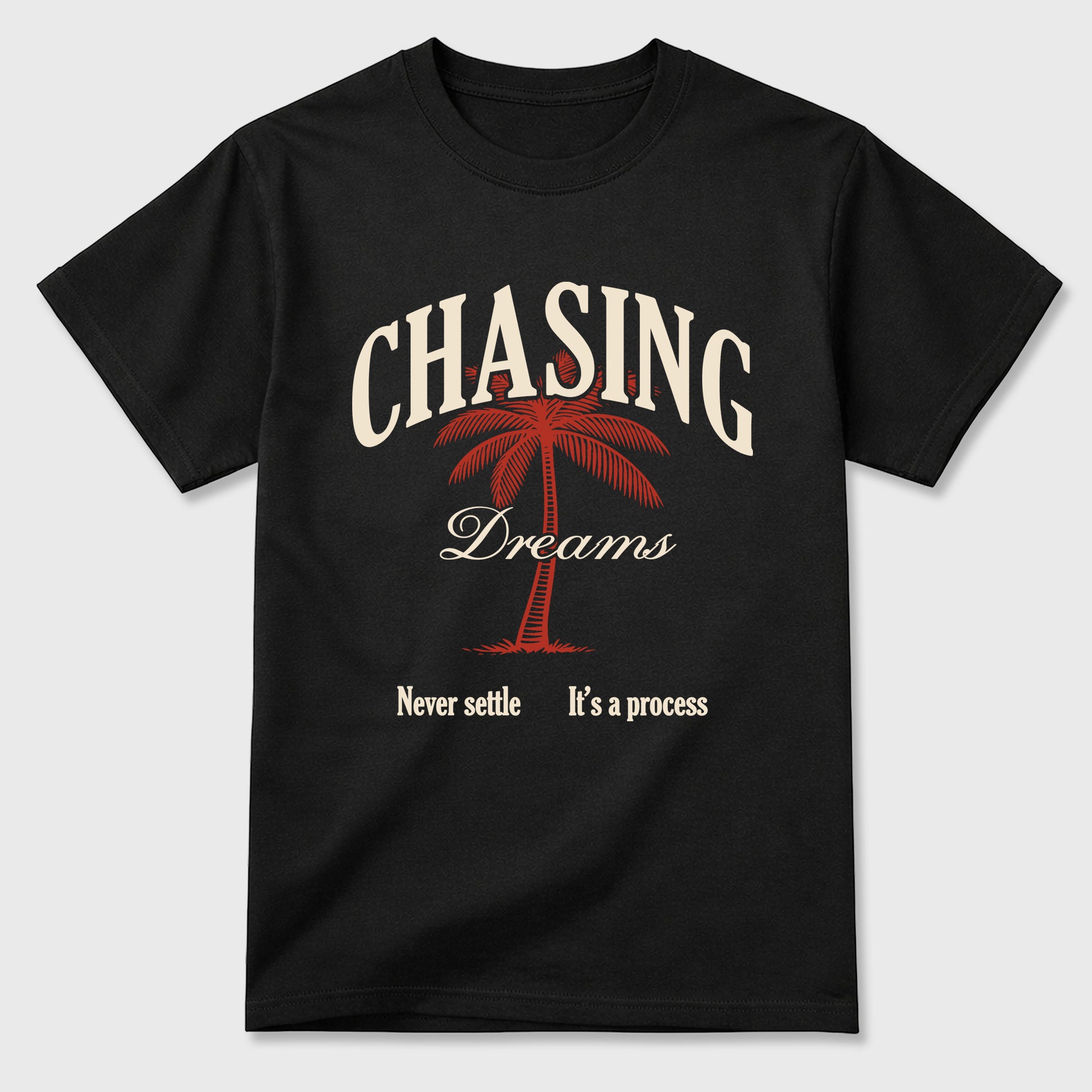 Sneaker match tees – Sneaker Tees To Match Air Jordan 4 Brick After Brick Shoes – Chasing Dreams Tee Black 2