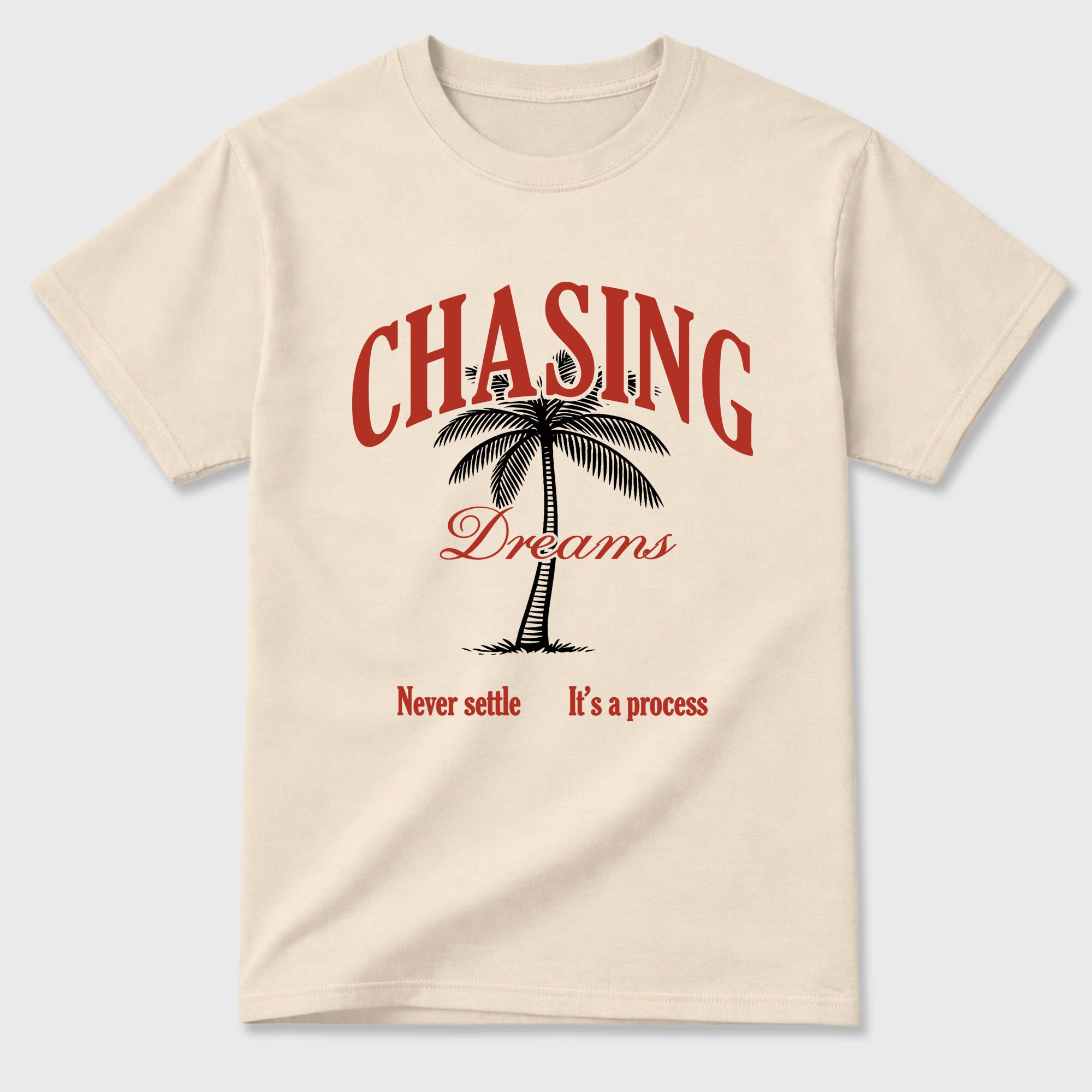 Sneaker match tees – Sneaker Tees To Match Air Jordan 4 Brick After Brick Shoes – Chasing Dreams Tee Natural 2