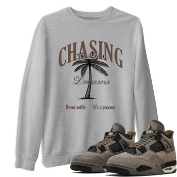 Sneaker match tees – Sneaker Tees To Match Air Jordan 4 Cave Stone Shoes – Chasing Dreams Tee Heather Grey 1