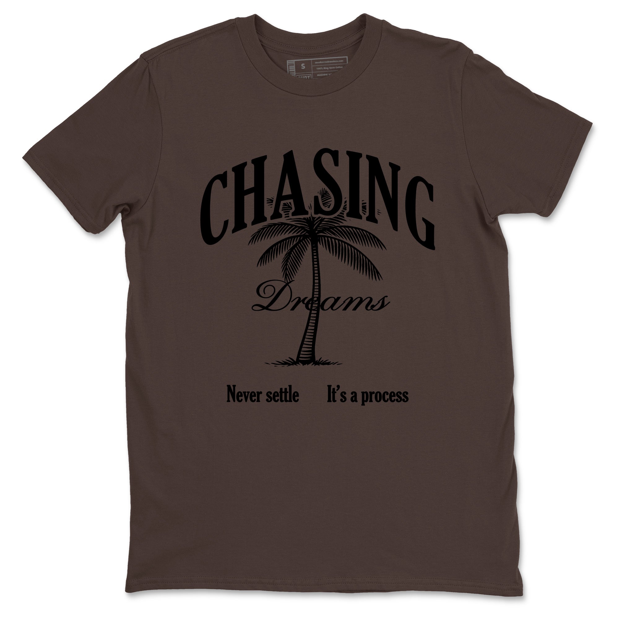 Sneaker match tees – Sneaker Tees To Match Air Jordan 4 Cave Stone Shoes – Chasing Dreams Tee Dark Chocolate 2