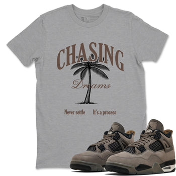 Sneaker match tees – Sneaker Tees To Match Air Jordan 4 Cave Stone Shoes – Chasing Dreams Tee Heather Grey 1