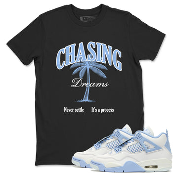 4s Forget Me Not shirts to match jordans Chasing Dreams sneaker match tees Air Jordan 4 WMNS Aluminummatch shoes to clothes SNRT Sneaker Tees unisex cotton Black 1 shirts