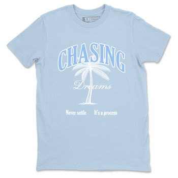 4s Forget Me Not shirts to match jordans Chasing Dreams sneaker match tees Air Jordan 4 WMNS Aluminummatch shoes to clothes SNRT Sneaker Tees unisex cotton Light Blue 2 shirts