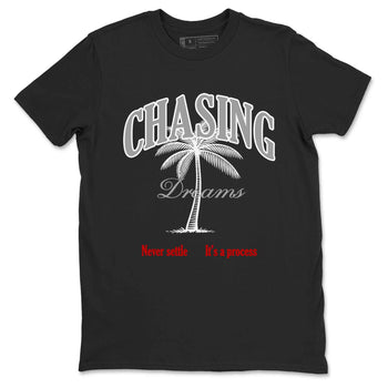 Chasing Dreams sneaker match t-shirt styled to complete your fit with the Air Jordan 4 White Cement sneakers, shown in Black 2.