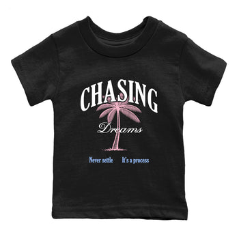 Sneaker match tees – Sneaker Tees To Match Air Jordan 5 Medium Soft Pink Shoes – Chasing Dreams Kids T-Shirt Black 2