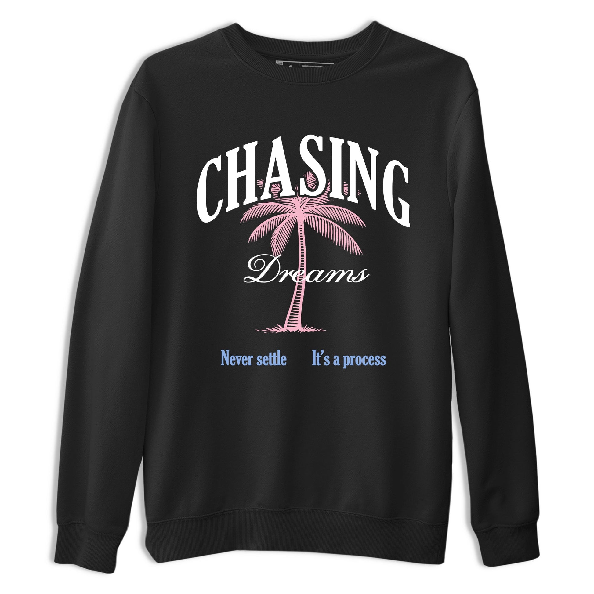 Sneaker match tees – Sneaker Tees To Match Air Jordan 5 Medium Soft Pink Shoes – Chasing Dreams Tee Black 2