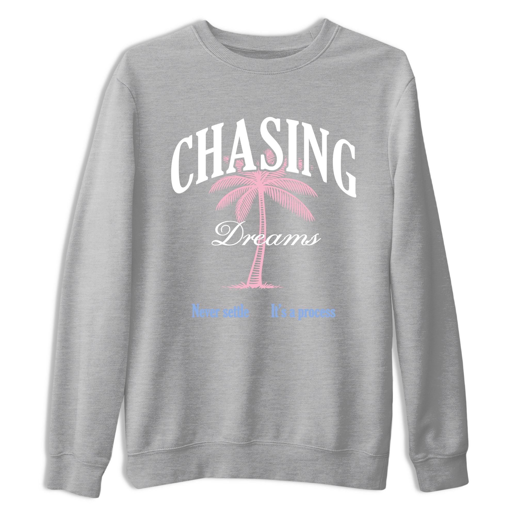Sneaker match tees – Sneaker Tees To Match Air Jordan 5 Medium Soft Pink Shoes – Chasing Dreams Tee Heather Grey 2