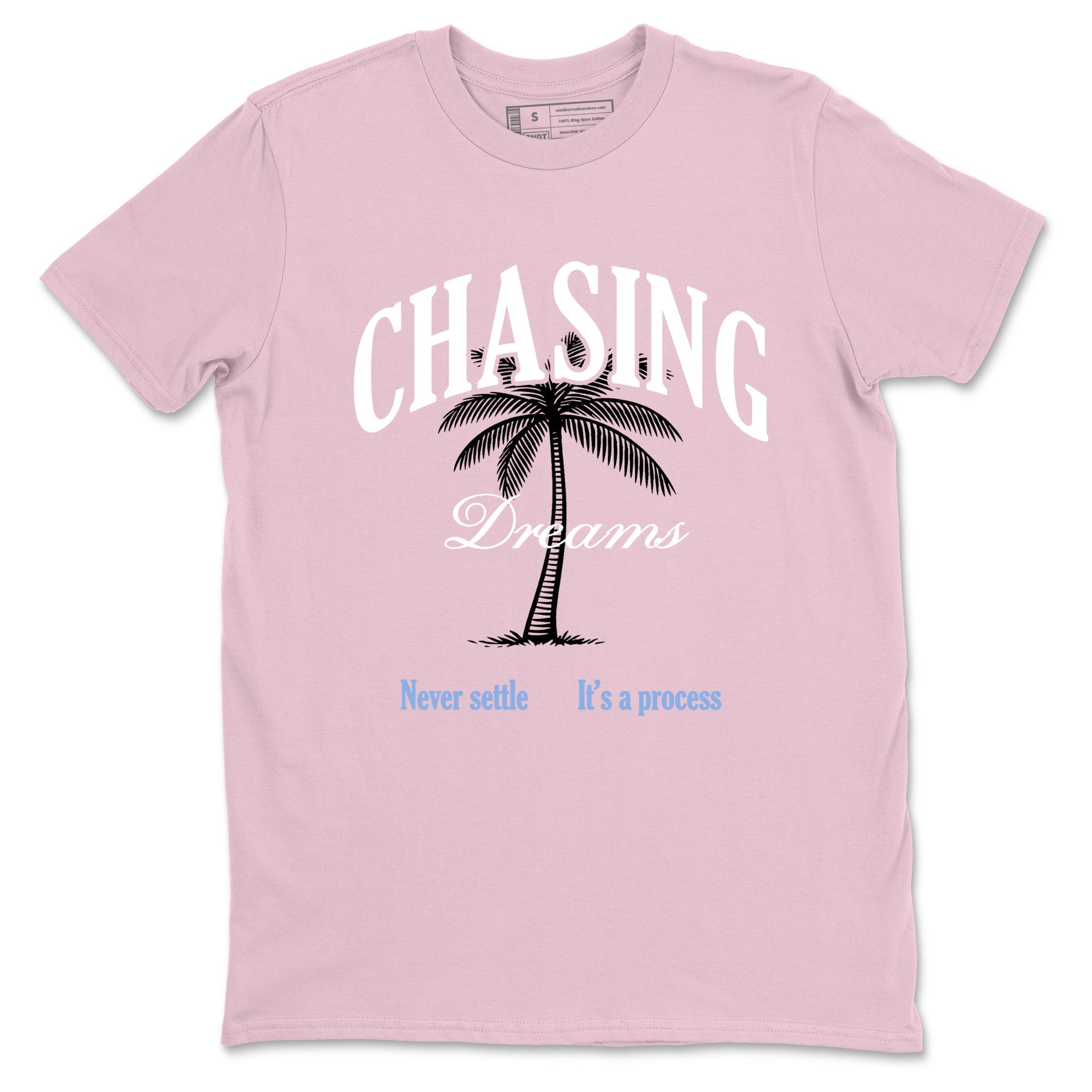 Sneaker match tees – Sneaker Tees To Match Air Jordan 5 Medium Soft Pink Shoes – Chasing Dreams Tee Pink 2