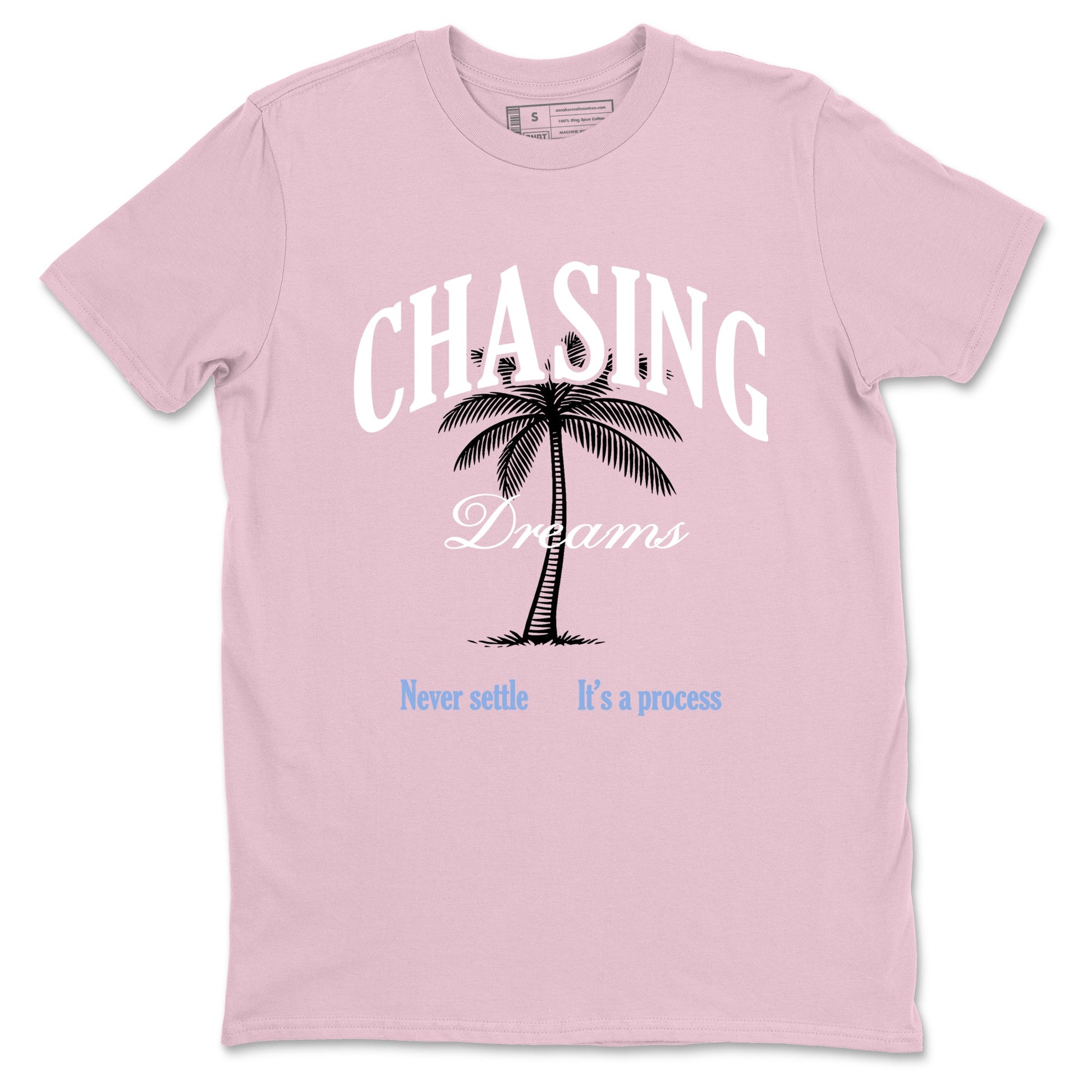 Sneaker match tees – Sneaker Tees To Match Air Jordan 5 Medium Soft Pink Shoes – Chasing Dreams Tee Pink 2