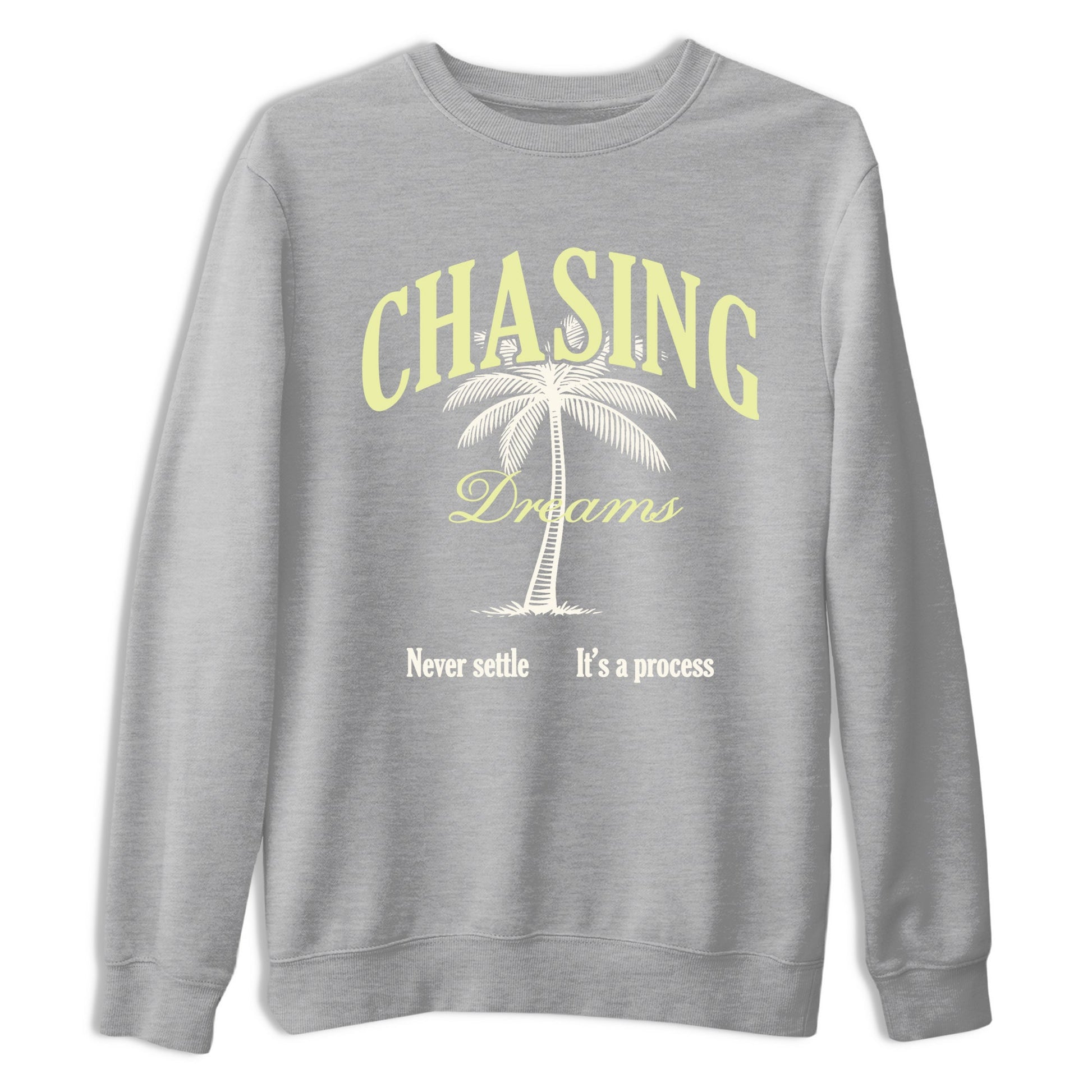 Sneaker match tees – Sneaker Tees To Match Air Jordan 5 Luminous Green Shoes – Chasing Dreams Tee Heather Grey 2