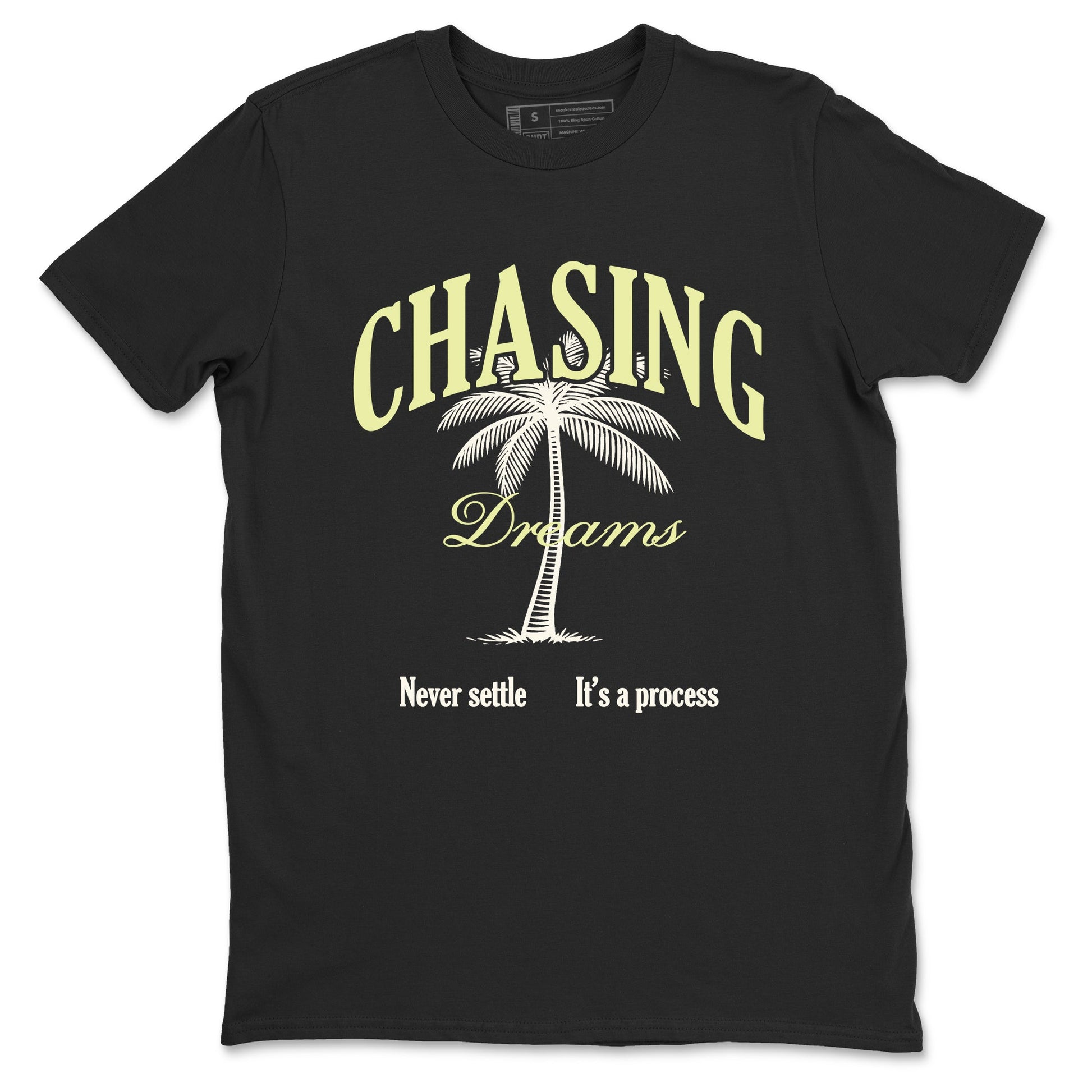 Sneaker match tees – Sneaker Tees To Match Air Jordan 5 Luminous Green Shoes – Chasing Dreams Tee Black 2