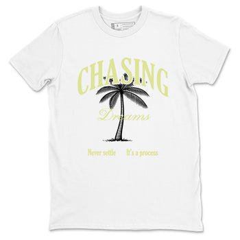 Sneaker match tees – Sneaker Tees To Match Air Jordan 5 Luminous Green Shoes – Chasing Dreams Tee White 2
