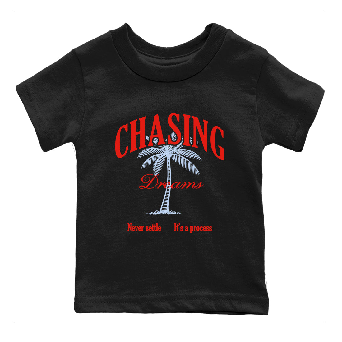 Sneaker match tees – Sneaker Tees To Match Air Jordan 6 Infrared Shoes – Chasing Dreams Kids T-Shirt Black 2