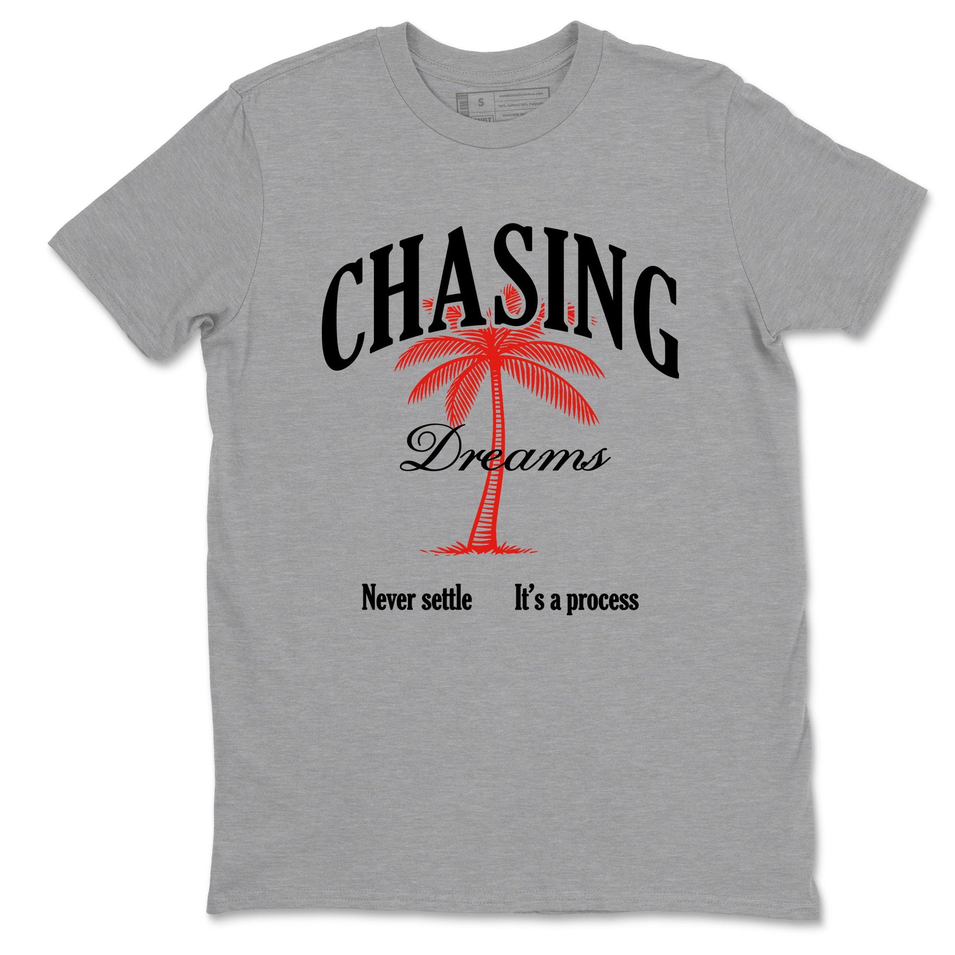 Sneaker match tees – Sneaker Tees To Match Air Jordan 6 Infrared Shoes – Chasing Dreams Tee Heather Grey 2