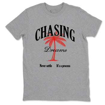 Sneaker match tees – Sneaker Tees To Match Air Jordan 6 Infrared Shoes – Chasing Dreams Tee Heather Grey 2