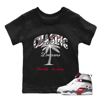 Sneaker Threads – Sneaker Tees To Match Air Jordan 8 Bunny – Chasing Dreams Youth Graphic Tee Black 1. Perfect for Jordan releases 2025 colorways.