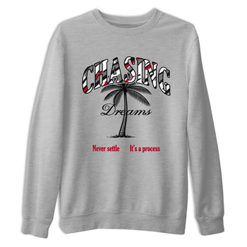 Sneaker Threads – Sneaker Tees To Match Air Jordan 8 Bunny – Chasing Dreams Graphic Tee Heather Grey 2. Perfect for Jordan releases 2025 colorways.