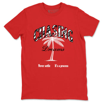 Sneaker Threads – Sneaker Tees To Match Air Jordan 8 Bunny – Chasing Dreams Graphic Tee Red 2. Perfect for Jordan releases 2025 colorways.