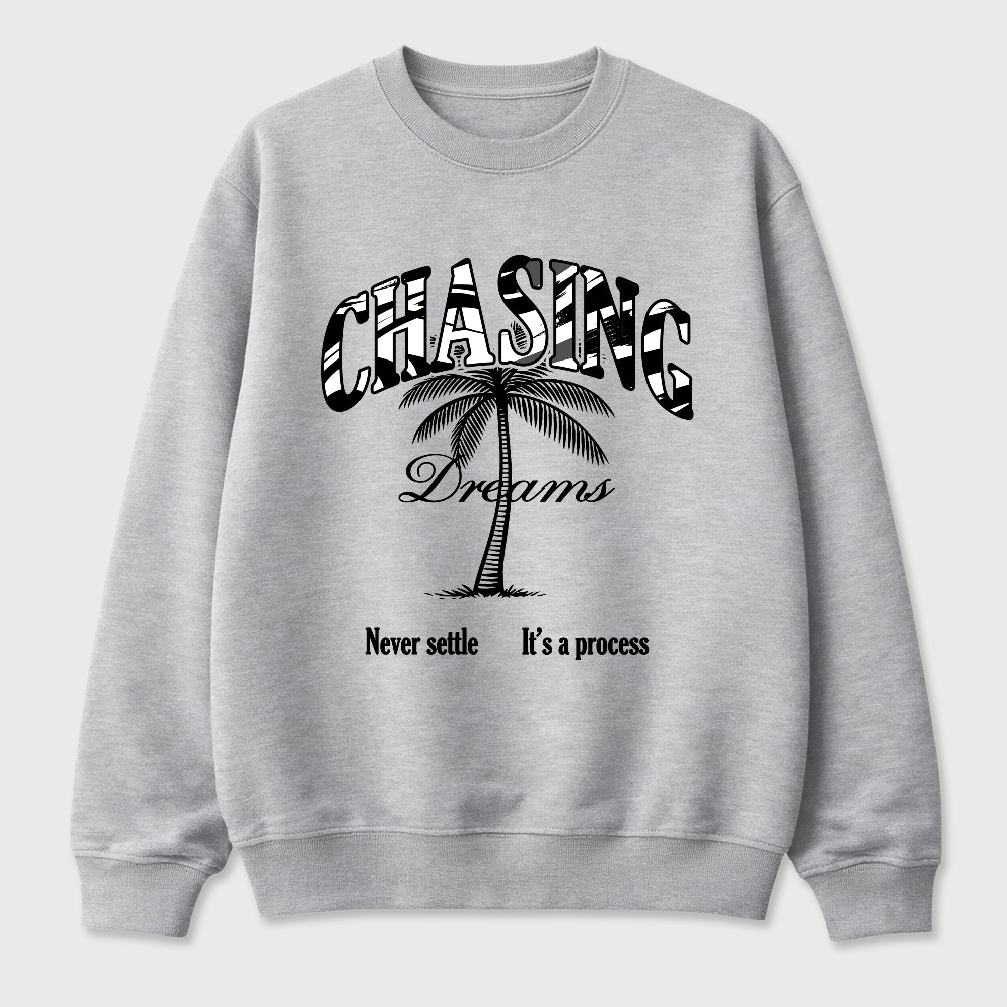 Chasing Dreams Graphic T-Shirt featuring original streetwear artwork designed to match the Air Jordan 8 Chrome. Heather Grey 2 Graphic Tee.
