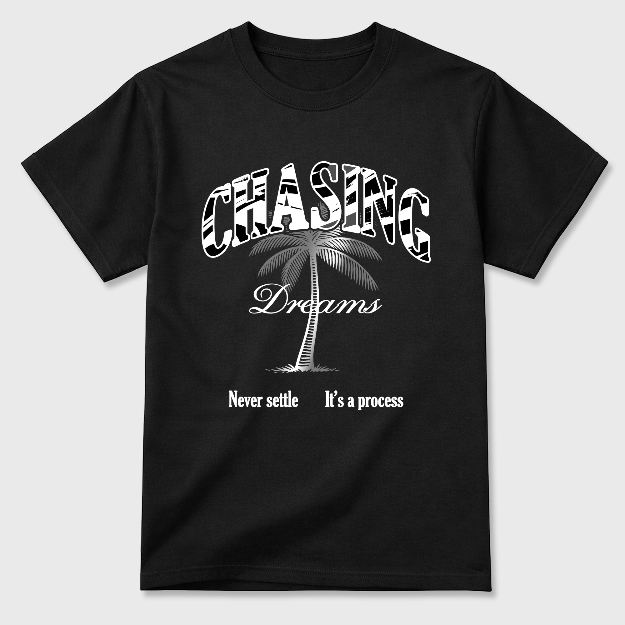 Chasing Dreams Graphic T-Shirt featuring original streetwear artwork designed to match the Air Jordan 8 Chrome. Black 2 Graphic T-Shirt.